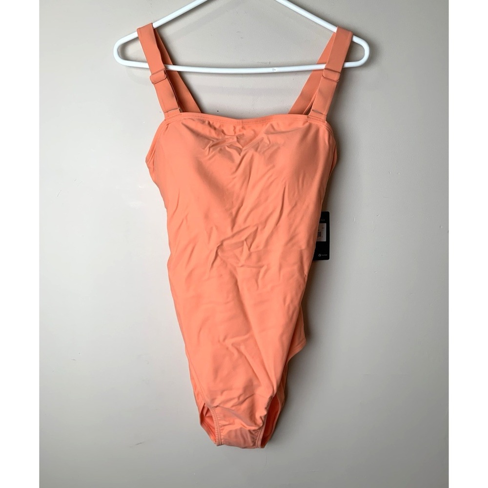 NEW Eddie Bauer One Piece Swimsuit Bathing Suit Womens Large‎ Peach UPF50